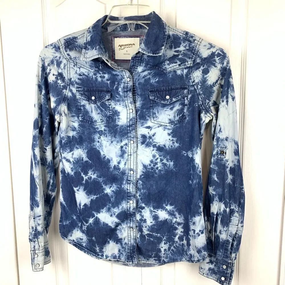Arizona Jeans Tie Dye Chambray Shirt